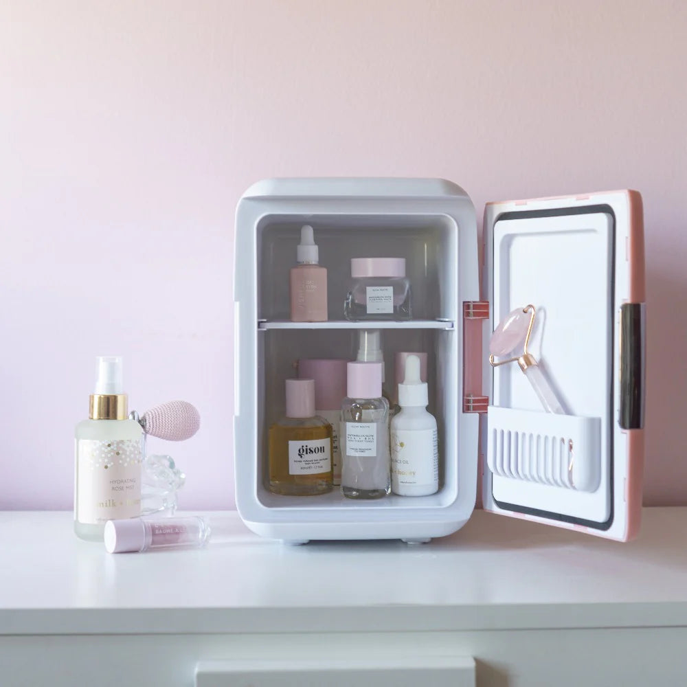 GlowMini Pink Cosmetics Fridge