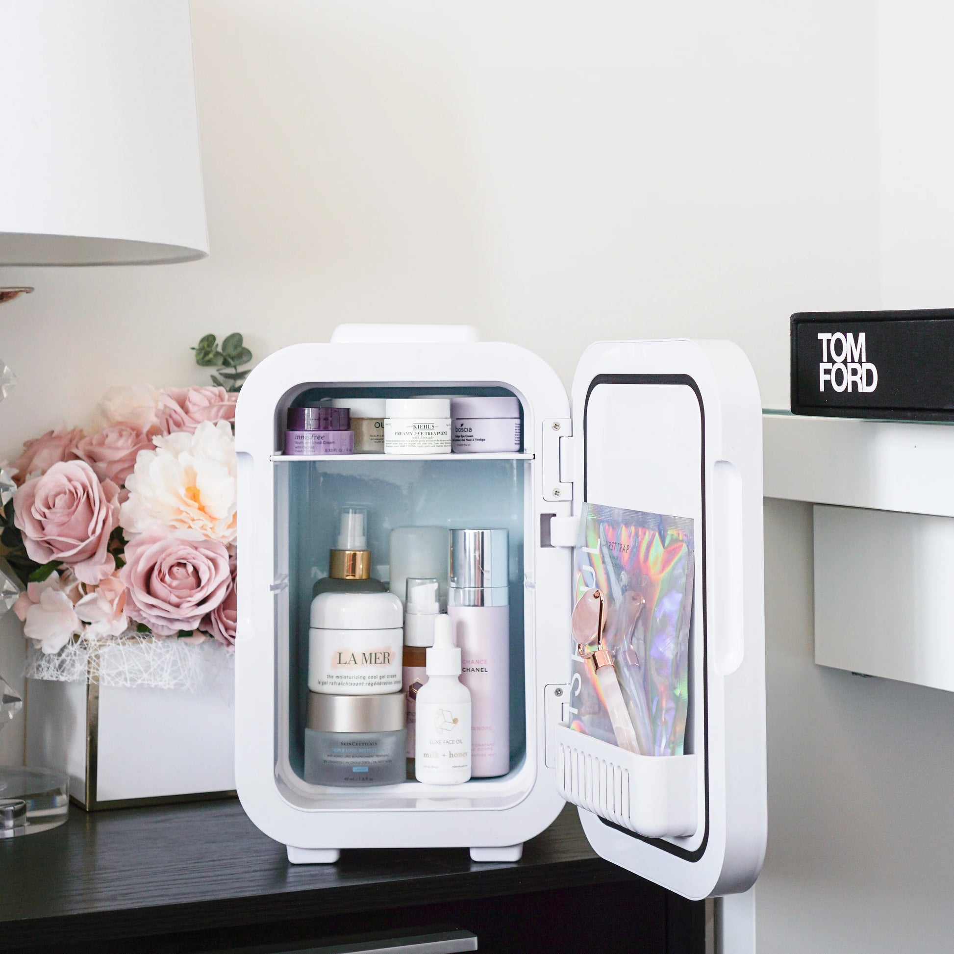 The LED Glow Cosmetics Fridge